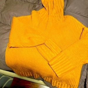 Nine West NWOT Cowl Neck oversized sweater. Mustard Gold XXL-